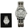 Wholesale Ladies NY London Crystal Bezel Metal Bracelet Watch- Silver
