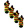 Multi Rasta Man Print Trainer Socks