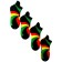 Rasta Multi Coloured Trainer Socks