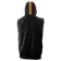 Black Hooded Gilet Jacket With Rasta Colour Stripes - Assorted Sizes