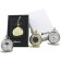 Ravel Polished Moon Design Pocket Watch - Silver