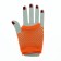 Short Ladies Fishnet Gloves - Neon Orange