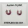 Sterling Silver Austrian Crystal Horseshoe Studs - Asst. Colours (8mm)