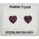 Silver Heart Studs - Asst. Colours (7mm)