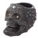 Silver Beaded Skull Head Tea Light Candle Holder 