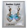 Sterling Silver Austrian Crystal Heart Earrings (15mm)