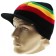 Unisex Lion of Judah Rasta Peak Hat - Black