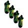 Wholesale Leaf in Rasta Colours Trainer Socks - Black