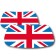 Union Jack Flag Face Sticker - Pack of 2 Stickers 