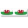 wholesale Wales Flag Face Sticker - Pack of 2 Stickers 
