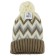 Wholesale Adults Unisex Chevron Pattern Knitted Bobble Hat - Assorted 