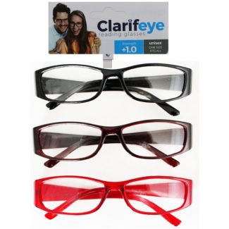 Clarifeye Reading Glasses +1.0 - Assorted Colours 