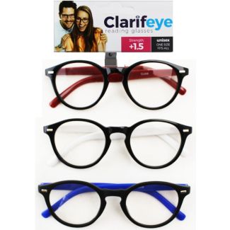 Clarifeye Reading Glasses +1.5 - Assorted