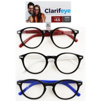 Clarifeye Reading Glasses +3.5 - Assorted Colours 