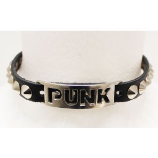 1 Row Conical Studded Punk Design Leather Choker