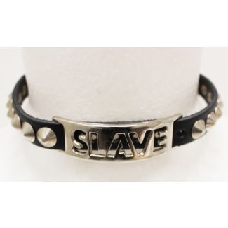 1 Row Conical Studded Slave Design Leather Choker