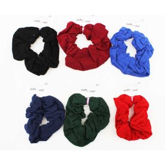 100% Cotton fabric scrunchie in School colours- 10cm