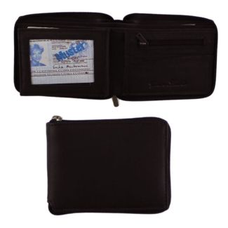 Men's Zippable Closure Wallet - Brown