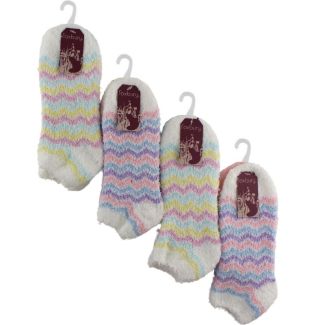 Foxbury Ladies Soft & Cosy Trainer Socks (2 Pack) - Asst.