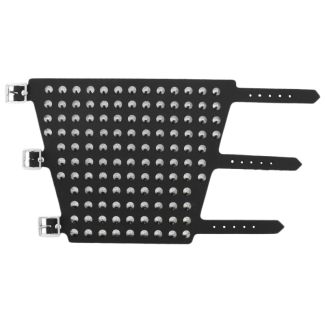 11 Row Large Conical Studded Leather Wristband