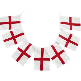 St. George's Square Fabric Bunting 10 Flags - 3m