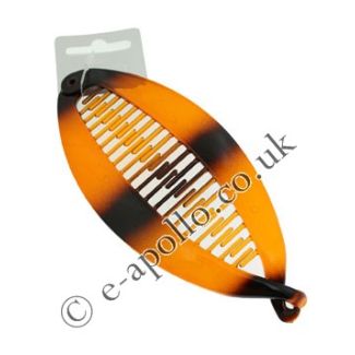 15M-14/ 14cm Tortoise Shell Fish Clips (IN-5369) (Pack of 12)