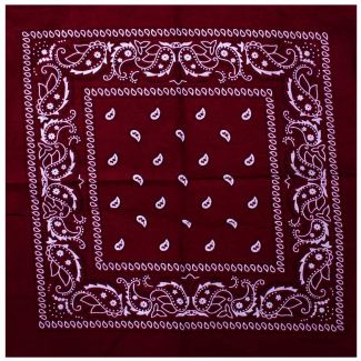 Wholesale Paisley Bandanas - Burgandy