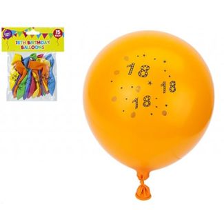 Wholesale 18th Birthday Balloons 9" - 15pcs 