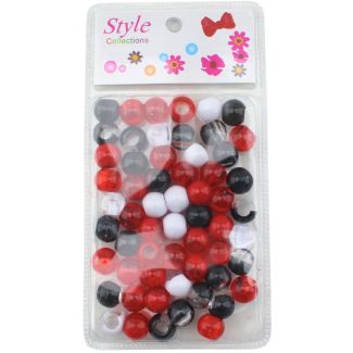 61pcs Half Clear Hair Beads - Assorted