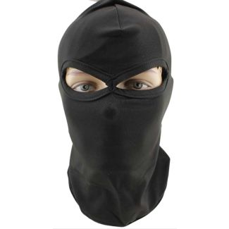 Two Hole Soft Fabric Balaclava - Black
