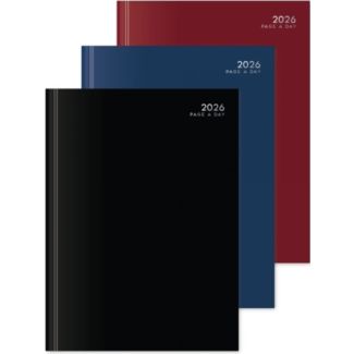 2026 A4 Page A Day Classic Diary With Half Page Weekends - Assorted