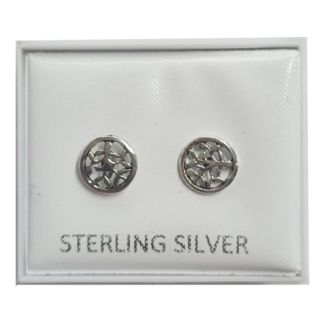 Sterling Silver Tree Of Life Design Stud 