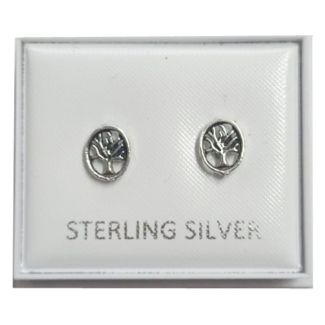 Sterling Silver Tree Of Life Design Stud 