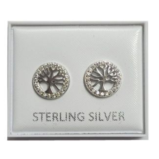 Sterling Silver Tree Of Life Design Stud 