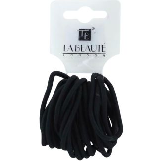 24pcs Black Snag Free Hair Elastics -  5mm x 4.5cm
