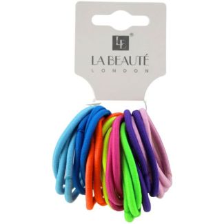 24pcs Bright Snag Free Hair Elastics Assortment -  5mm x 4.5cm