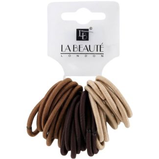 24pcs Natural Snag Free Hair Elastics Assortment -  5mm x 4.5cm