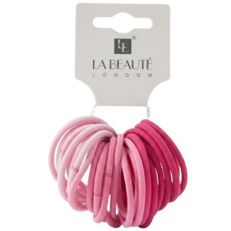 24pcs Pink Snag Free Hair Elastics - 5mm x 4.5cm