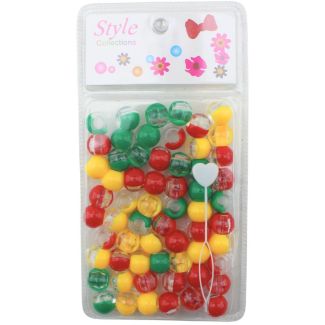 
61pcs Hair Beads - Assorted Colours - 1.5cm
