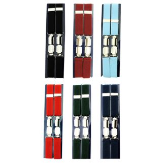 Starter Pack Men's 25mm Plain Braces - Assorted 