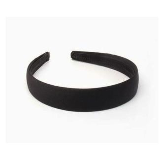 2.5cm Matt Satin Aliceband - Black 