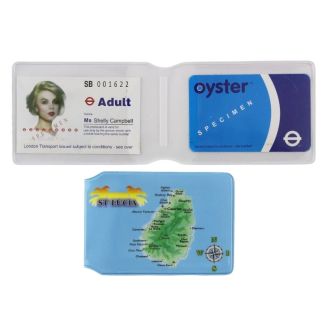 Wholesale St. Lucia Flag Design Travel Card Holder 