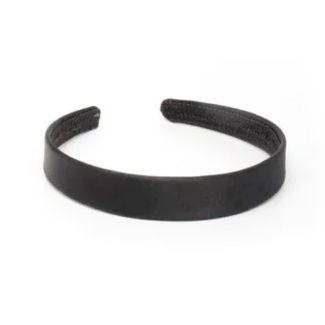 2cm wide Black satin aliceband
