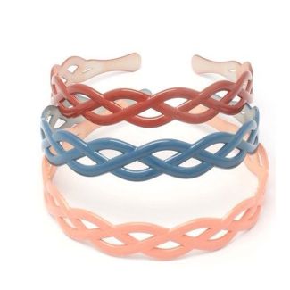 2cm Wide Weave Plastics Alicebands - Assorted Colours 