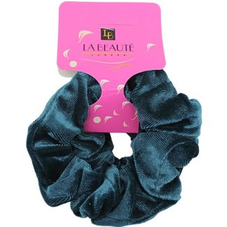 2pcs Velvet Hair Scrunchies Dark Azure- 10cm