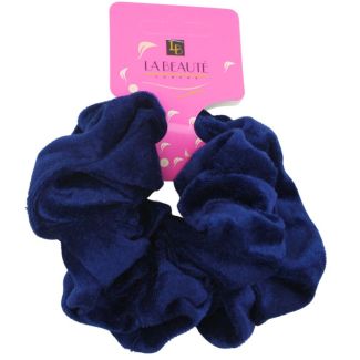 2pcs Velvet Hair Scrunchies Dark Blue- 10cm