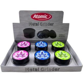 3-Part Atomic Leaf Design Herb Metal Handmuller - Assorted 