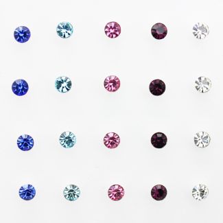 Sterling Silver Cup Nose Wires - Asst. Colours (3mm)