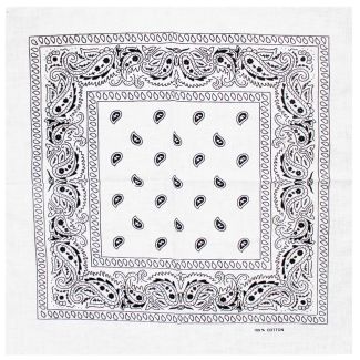 Paisley Bandanas - White
