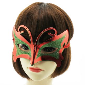 Butterfly Shaped Party Mask with Glitter Assorted